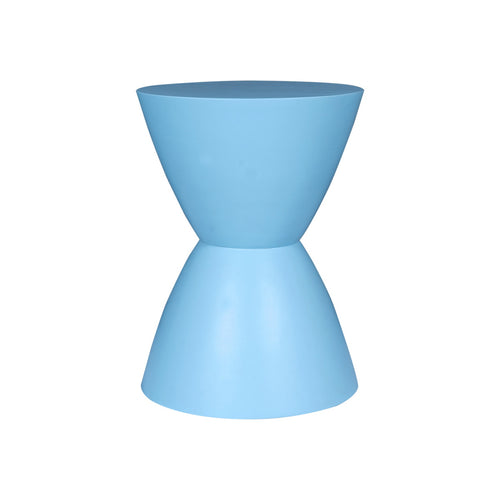 StarFurn Bijzettafel Abbey - Rond Blauw Hout - 33x33x45cm - vtwonen shop