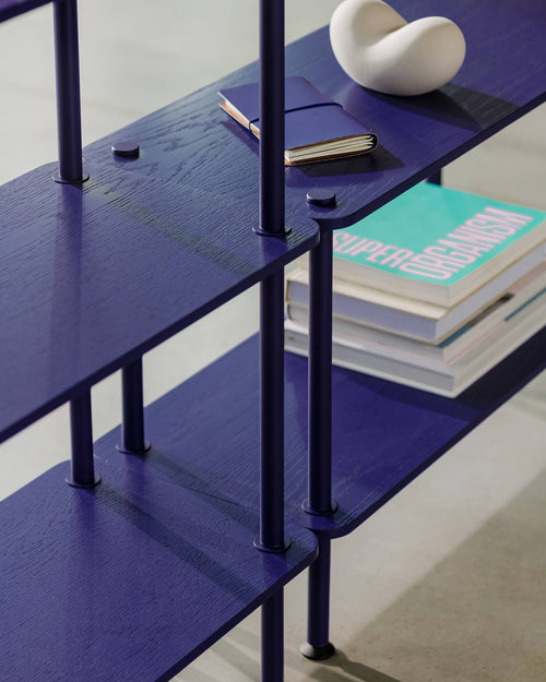 noo.ma Teidi 2-laags houten rekunit - modulair, eikenfineer, 115 x 38 x 9 cm