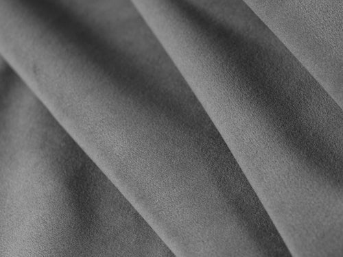 Micadoni rechter hoekbank Ruby 5-zits, flueel, grijs - 180x366x69cm