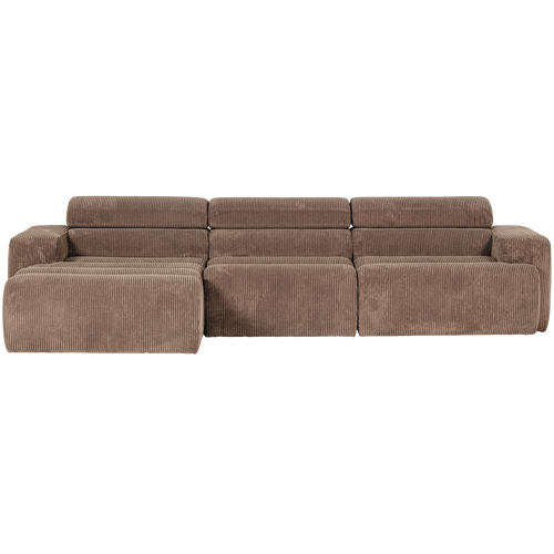 WOOOD chaise longue bank links Novi - Ribstof - Taupe - vtwonen shop