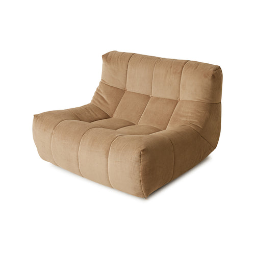 HKLIVING stoel Lazy lounge – corduroy rib brown - vtwonen shop