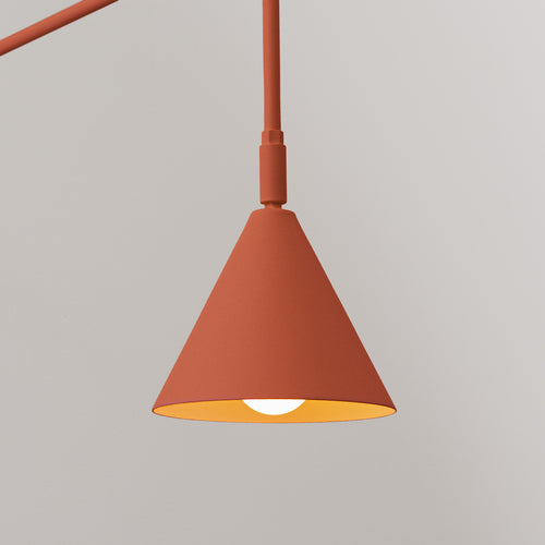 Sollux Lighting Wandlamp NOX rood oker - 14x61x30cm