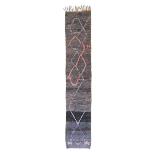 AFK Living vloerkleed Berber - handgemaakt - Wol - 75 x 406 cm