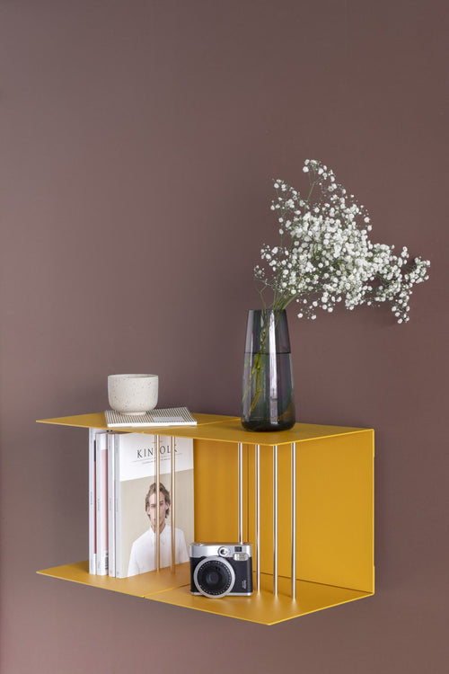 Umage Teaser shelf aluminium wandrek saffron yellow - vtwonen shop