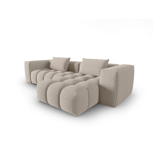 Cosmopolitan Design - Modulaire hoekbank rechts Verona 3-zits, structurele stof zand - 145x260x70cm