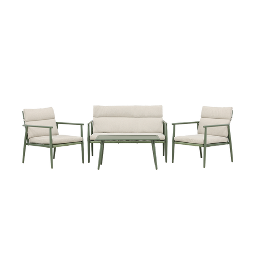 Nest outdoor Margret Tuin Loungeset Groen - Met Zitkussens