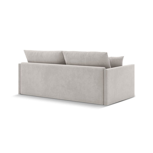 Cosmopolitan Design - Converteerbare bank Shannon 3-zits, flueel beige - 94x209x87cm