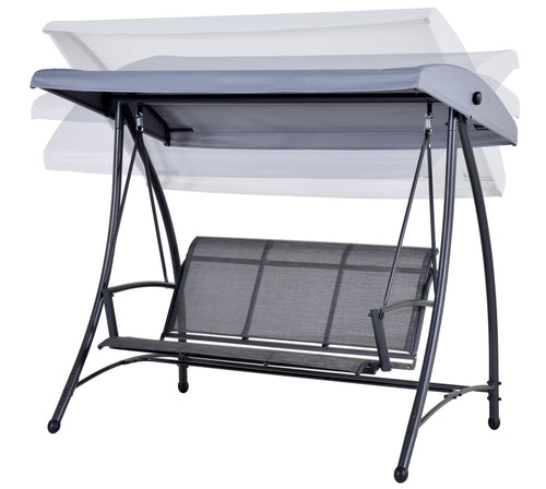 Rubens schommelbank - 3-zits -carbon black - antraciet