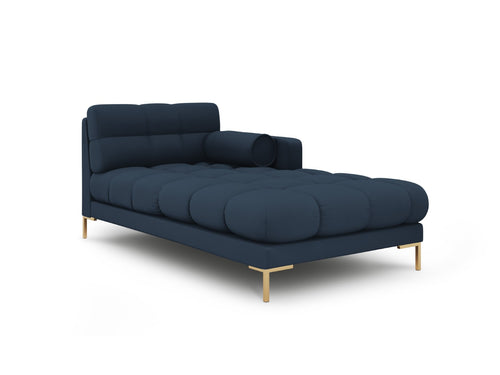 Cosmopolitan Design rechter chaise longue Bali structurele stof, blauw - 185x102x75cm