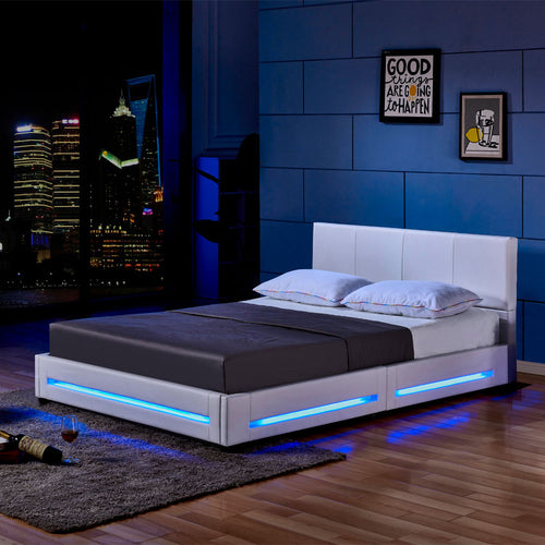 Home Deluxe LED bed ASTEROID Wit 140 x 200 cm - vtwonen shop