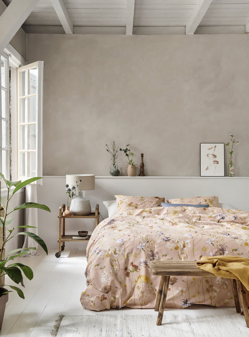 Ariadne at Home Dekbedovertrek Soft Flowers - 140 x 200/220 cm - Nude