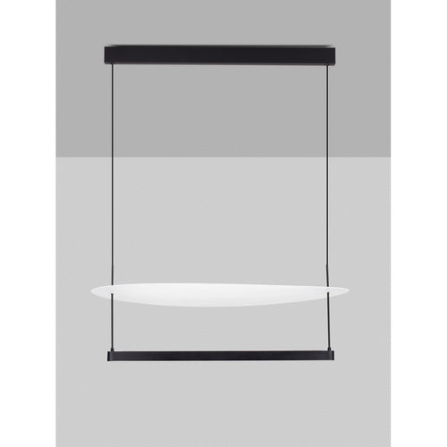 Nova Luce DIONA Geïntegreerde LED-hanglamp voor plafond, zandzwart, wit, Triac dimbaar, LED 55W 3600lm 2700K