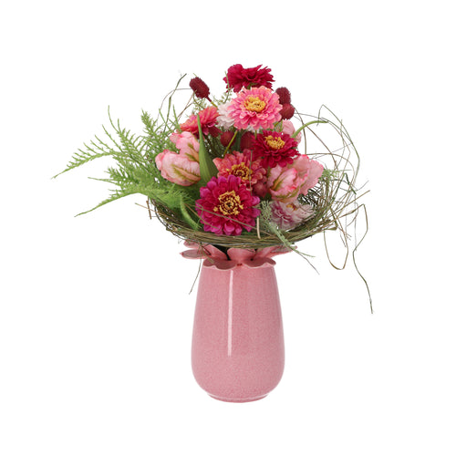 Maxifleur Kunstboeket Inge Dordrecht 35 cm roze