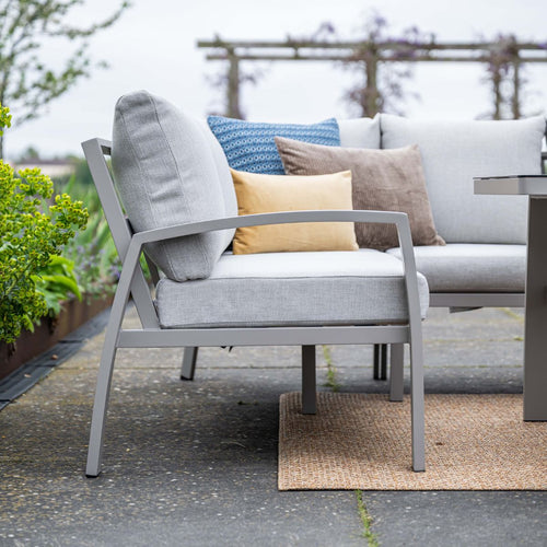 Garden Impressionslounge dining set Cameron 4-delig links incl stoel - taupe