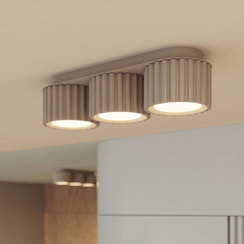 Sollux Lighting Plafondlamp AURA 3 taupe Gx53 - 32,5x10x8cm