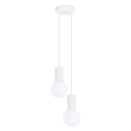Sollux Lighting Hanglamp HALO 2P wit - 15x15x120cm