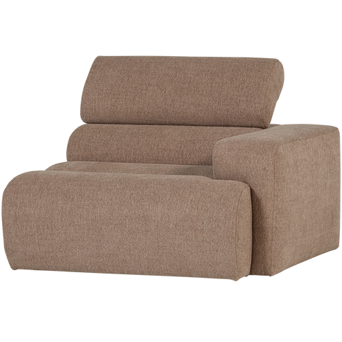 WOOOD 1-zits element bank arm rechts Novi - Polyester - Taupe - 86x109x113