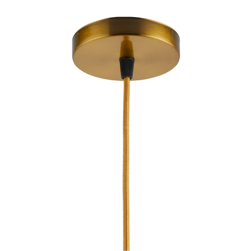 Lighto | Pendel Champagne Goud | Inclusief Lichtbron Helder | Vintage | 1.5m Snoer | Met Plafondkap