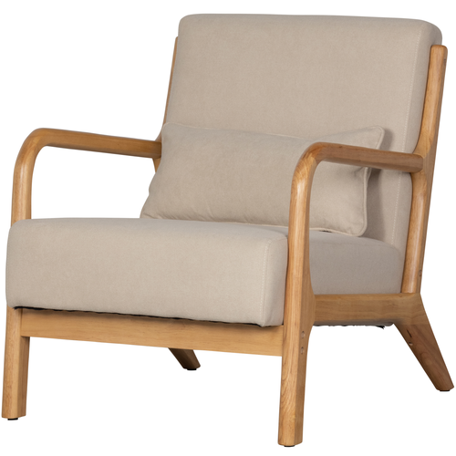 WOOOD fauteuil Mark - Stof - Naturel - 75x67x82 - vtwonen shop