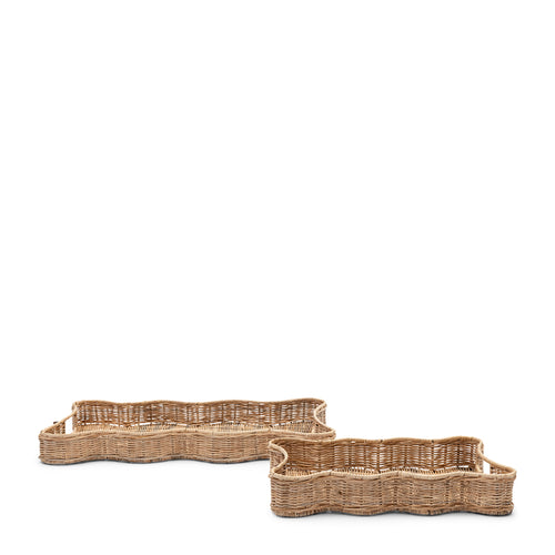 Rivièra Maison RR Benoa Tray Set Of 2 pieces - Rattan Pitriet - Naturel - vtwonen shop