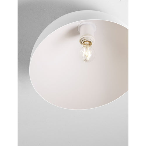 Nova Luce ONIA  Onia 40cm komvormige plafondlamp, halfverzonken, zandwit, E27, 1x12W