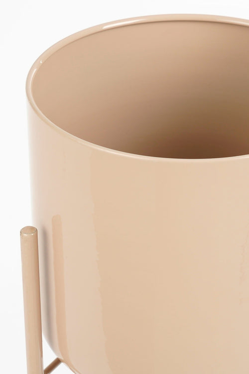 Mica Decorations Colyn Bloempot op Standaard - H60 x Ø19 cm - IJzer - Lichtroze - vtwonen shop