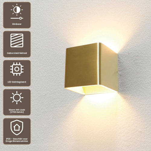 Artdelight Wandlamp Fulda - Goud