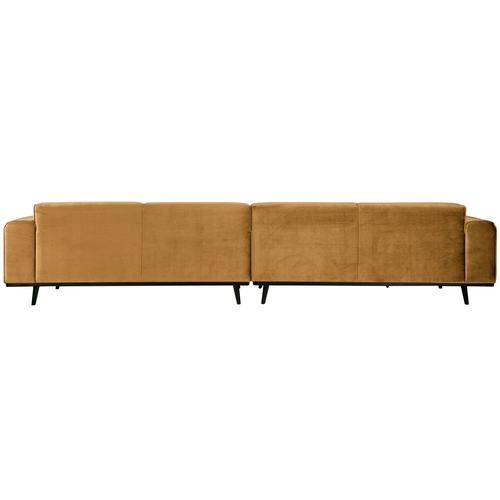 WOOOD 4-zits bank XL Statement - Fluweel - Geel - 77x372x93