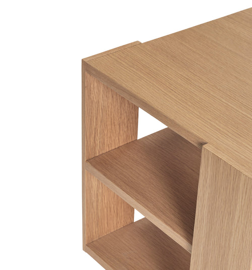 Hübsch bijzettafeltje Merge - mdf/eiken fineer - 37x37xh38cm
