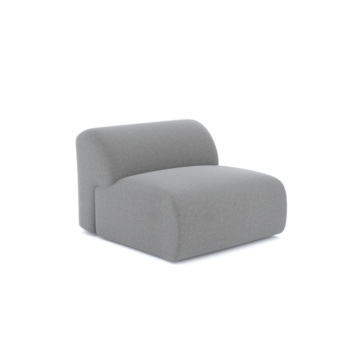 Sia Home - Fauteuils MYRA - Geweven stof - Lichtgrijs - 75cm - vtwonen shop