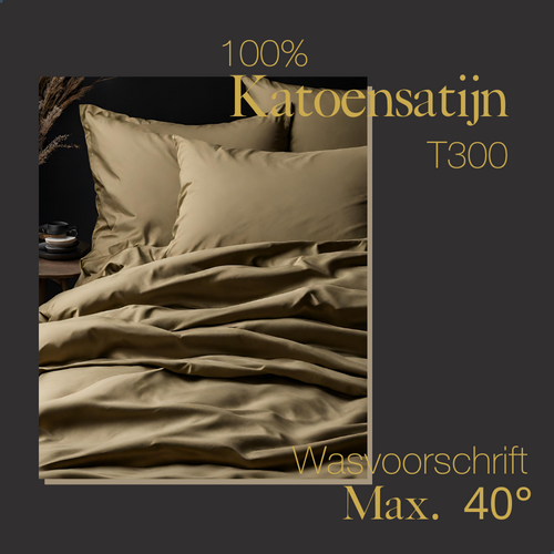 Ten Cate premium - dekbedovertrekset - 140x200/220 - 100% katoen satijn - goud