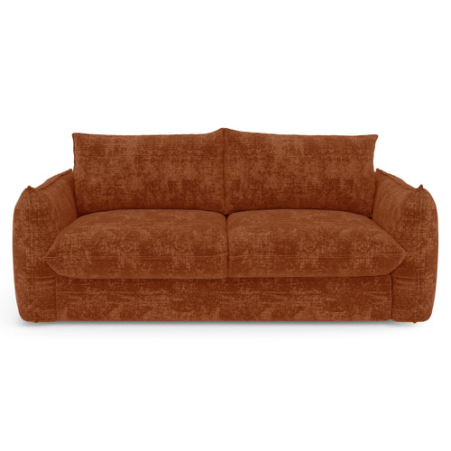 Premium Interiors - Express-slaapbank ICON - gewaafd fluweel terracotta 228cm