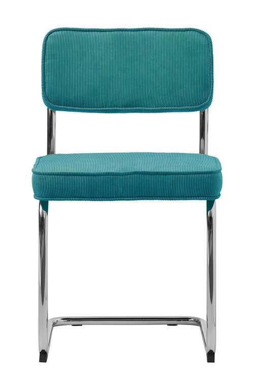 Rebellenclub Eetkamerstoel Luxor - Set van 4 - Blauw RibstofÊ - vtwonen shop