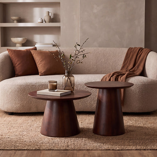 Raw Materials Bullnose  bijzettafel mangohout - Ø 55 cm