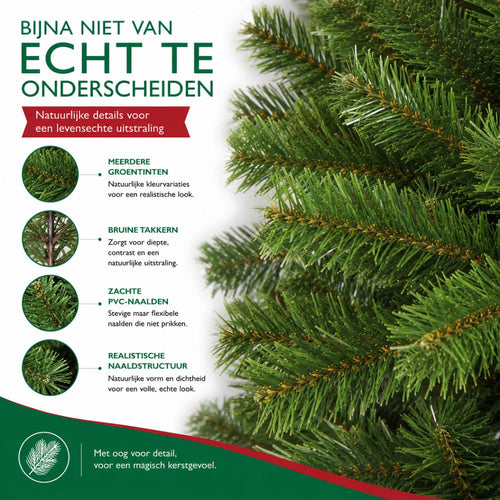 Triumph Tree Tuscan Kerstboom - Kunstboom met Natuurlijke Uitstraling en Kleurcodes - Kerstversiering voor Binnen zonder Onderhoud -