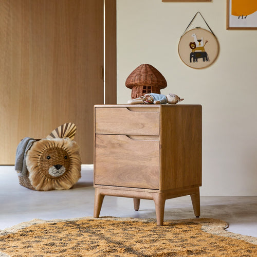 Tikamoon Kindernachtkastje van massief mangohout - Bruin