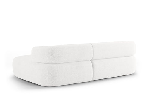 Micadoni rechter hoekbank Jenny 5-zits, boucle ivoor - 145x225x73cm