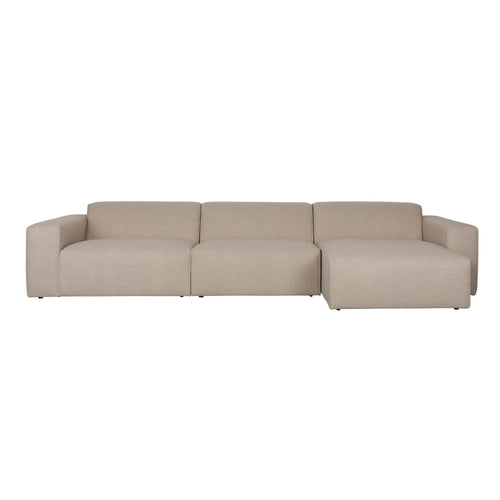 Zuiver Sofa Milka 4,5-zitsbank Chaise longue Rechts Cappuccino - vtwonen shop