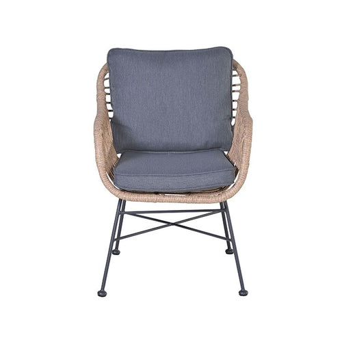 Margriet dining fauteuil - carbon black - natural rotan - mystic grey - vtwonen shop
