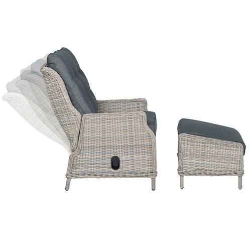 Garden Impressions loungeset Santa Rosa - Lucas vintage willow - verstelbaar