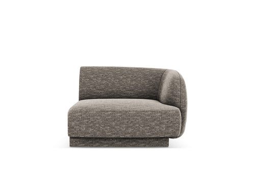 Micadoni rechter module Miley chenille grijs - 90x90x70cm