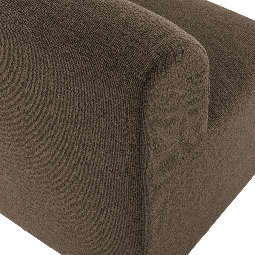 WOOOD eetbank 164 cm rugleuning Mojo Base - Bouclé - Bruin - 83x164x76