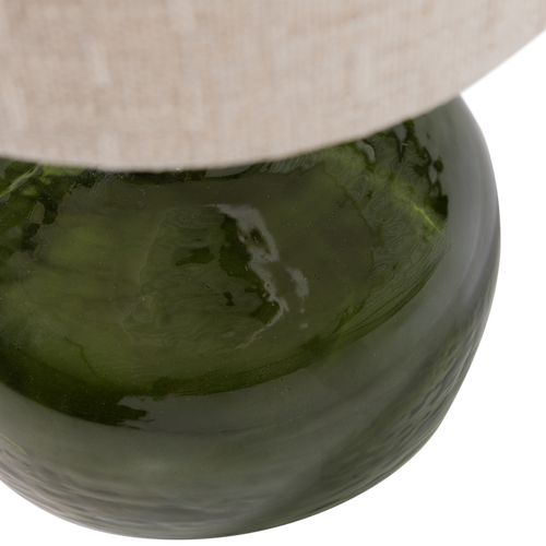 WOOOD tafellamp met kap Luma  - Glas - Groen/Naturel - 60x27x27
