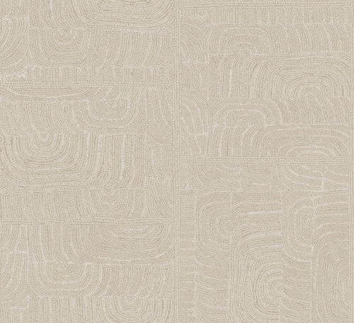 Masureel behang grafisch motief zand beige - 70 cm x 10.05 m - 631617