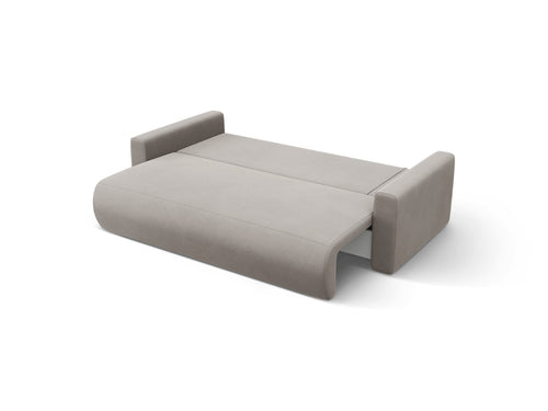 Cosmopolitan Design Omkeerbare converteerbare hoekbank met opbergdoos Belfast 3-zits, flueel concreet - 149x240x84cm