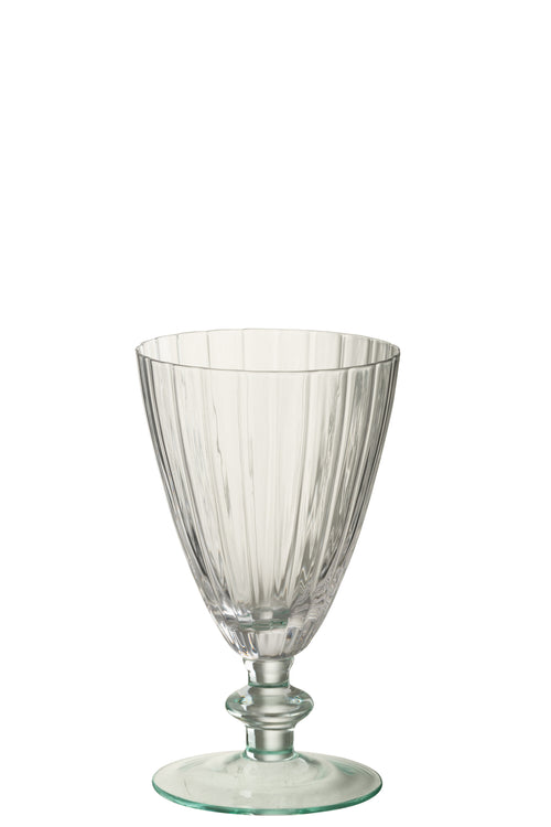 J-Line drinkglas Gestreept - glas - transparant/groen - vtwonen shop