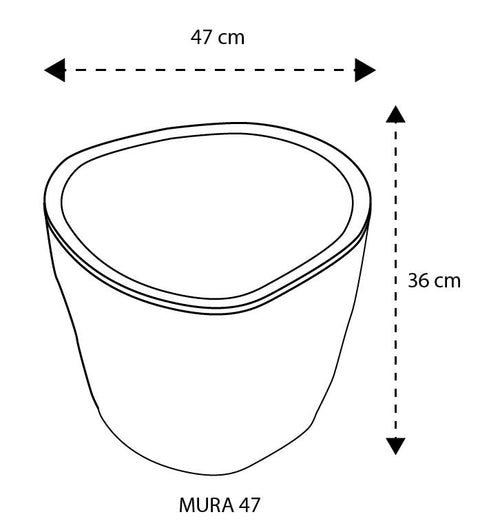 elho mura 47 linen white | Bloempot | Premium statementdesign