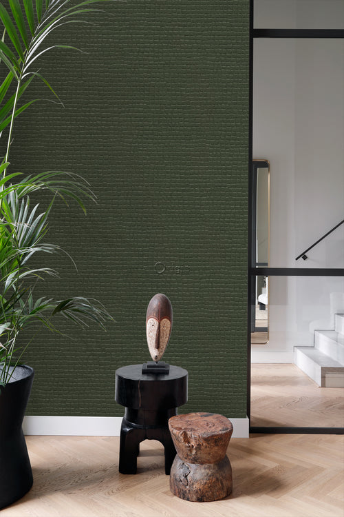 Origin Wallcoverings behang krokodillenhuid mosgroen - 0,53 x 10,05 m - 347781 - vtwonen shop