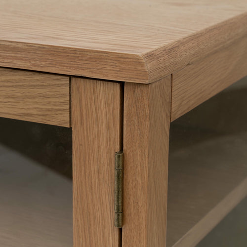 Furnhouse 3-deurs dressoir Svendborg - Natuurlijk eikenhout - MDF, Eikenfineer - 40x137x80