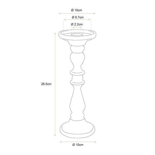 vtwonen Kandelaar - Set van 2 - Glas - Transparant - 10x28.5cm - vtwonen shop